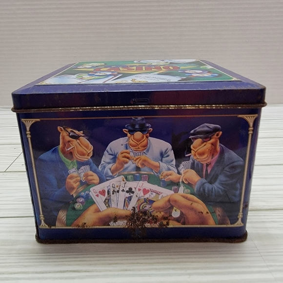 Joe Camel Cigarettes Poker Chips Cards Advertising Tin Storage Container - Picture 7 of 16